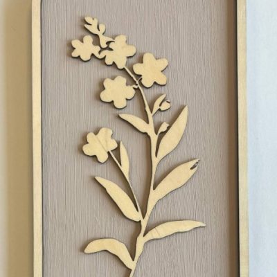 Koivuvanerinen kukkataulu lemmikki