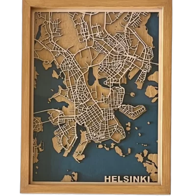 Vanerikartta, karttataulu Helsinki vaalea