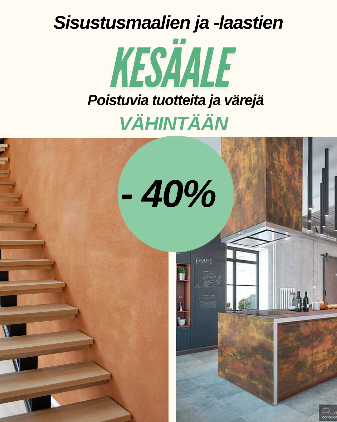 Kesäale! tuotteita poistohinnoin